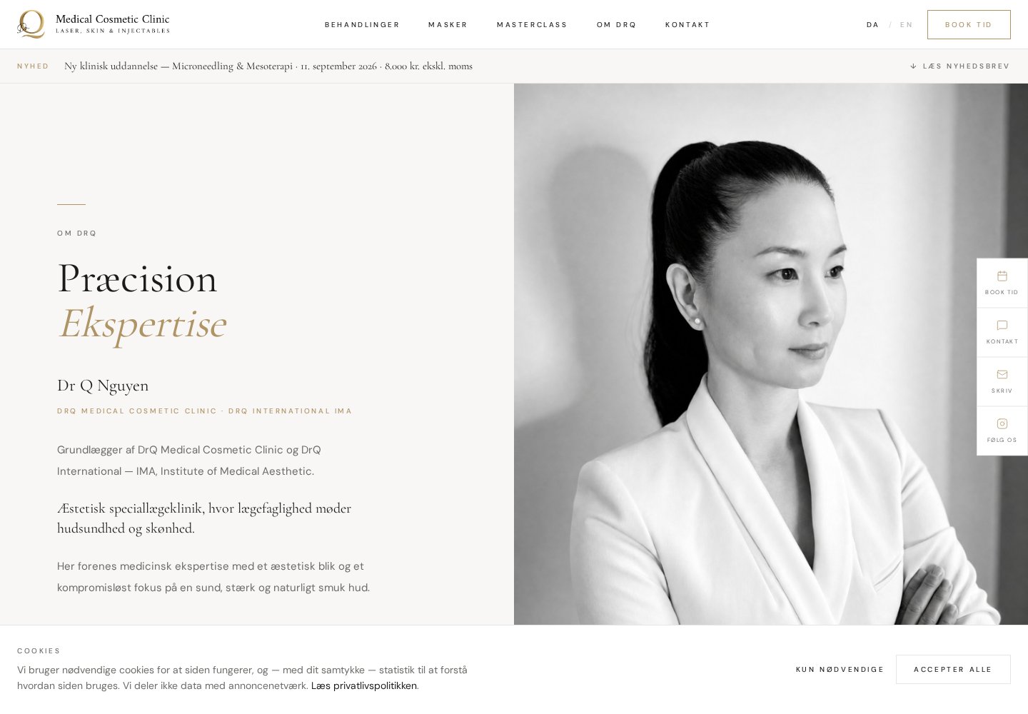 DrQ Klinikken — Medical Aesthetics / Website / Digital Brand project by Miriam Brand Studio
